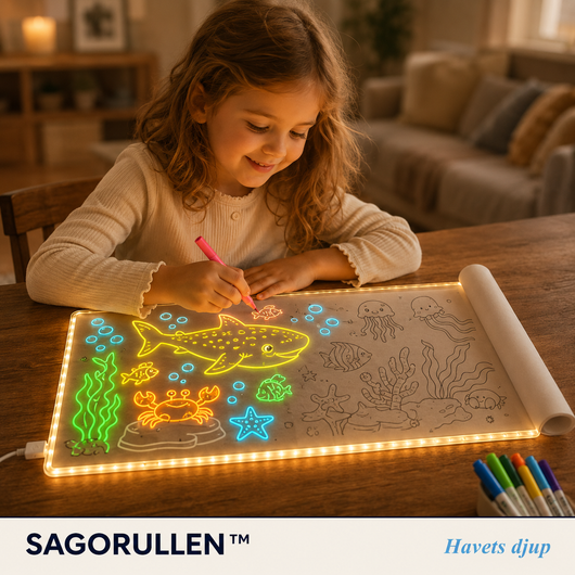 Sagorullen | Pyssel-rulle med motiv för Saga Tavlan – 3 meter saga att spåra